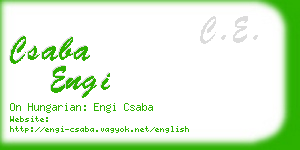 csaba engi business card